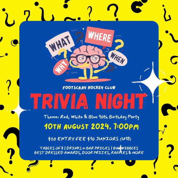 DON’T FORGET! FHC ANNUAL TRIVIA NIGHT | AUGUST 10