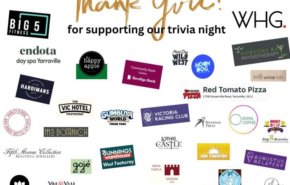 TRIVIA NIGHT THANK YOU