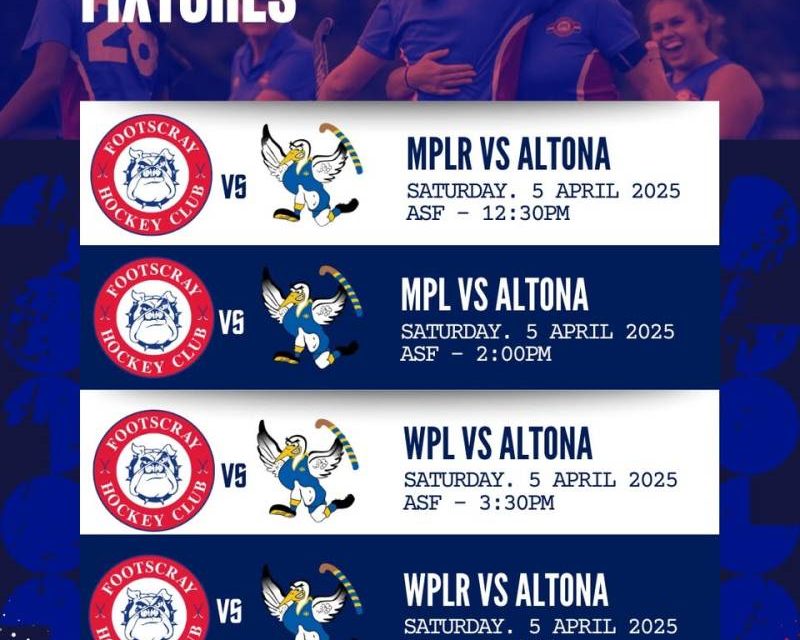 SENIOR ROUND 1 FIXTURES 🏑