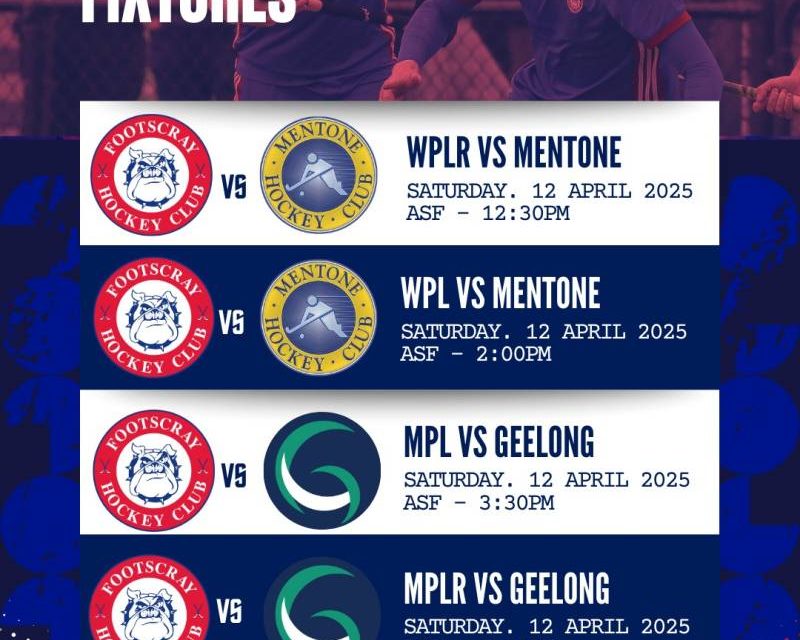 ROUND 2 SENIOR FIXTURES 🏑