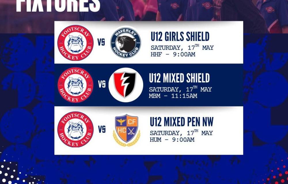 JUNIOR ROUND 3 FIXTURES 🏑