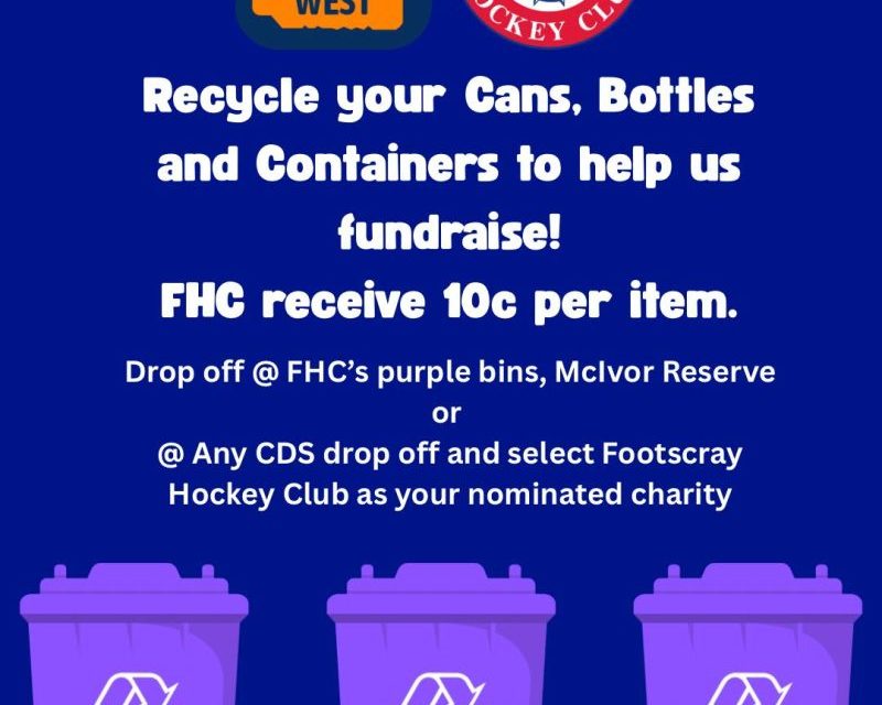 CONTAINER DEPOSIT SCHEME – HELP US FUNDRAISE