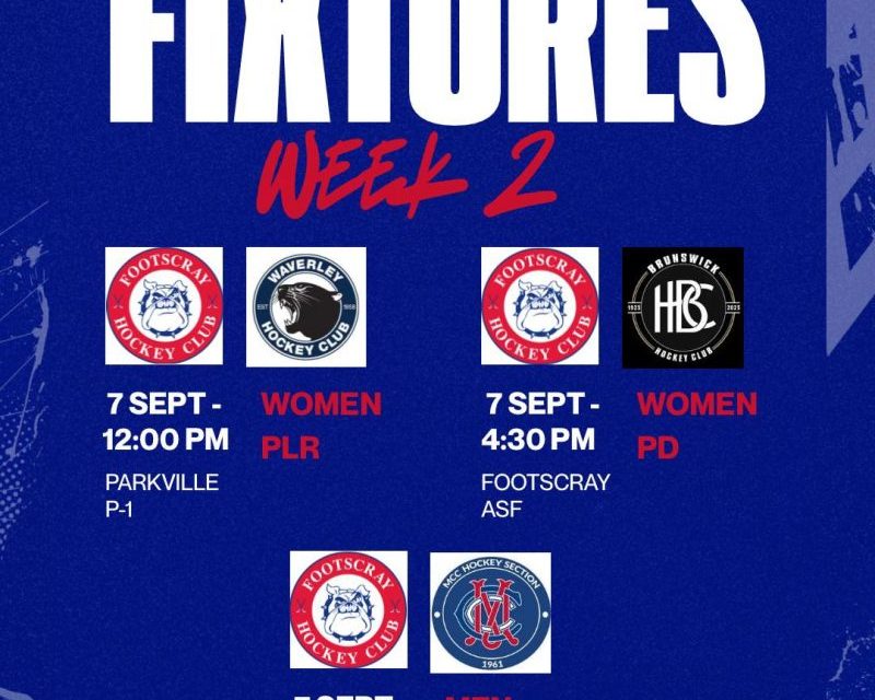 SENIOR FINALS WEEK 2 FIXTURES