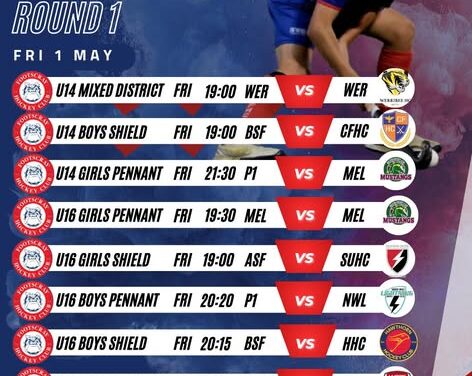 Round 1 Junior Fixtures