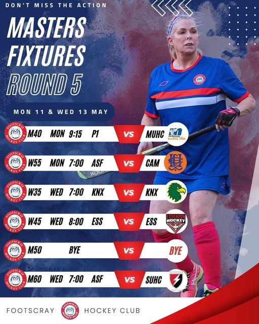 Masters Round 5 Fixtures