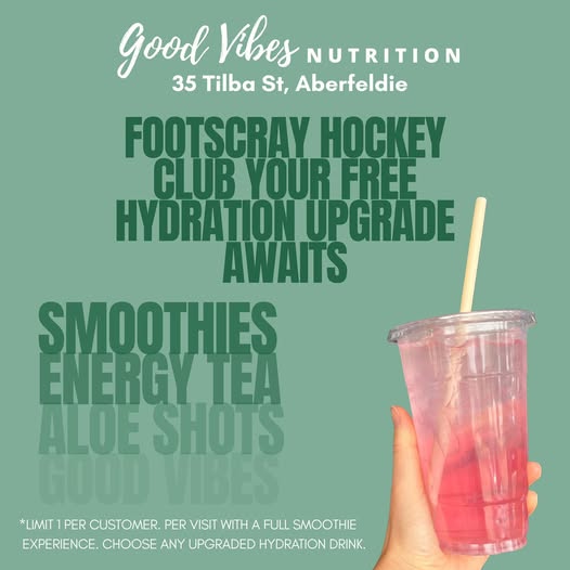 𝗚𝗼𝗼𝗱 𝗩𝗶𝗯𝗲𝘀 𝗡𝘂𝘁𝗿𝗶𝘁𝗶𝗼𝗻 – 𝟮𝟬𝟮𝟲 𝗦𝗲𝗮𝘀𝗼𝗻 𝗦𝗽𝗲𝗰𝗶𝗮𝗹 🏑⁣ Calling all players, families and the wider Footscray Hockey Club community!⁣