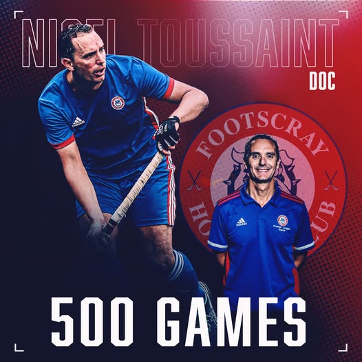 Congratulations to Nigel Toussaint who clocks up game 500 for FHC today!