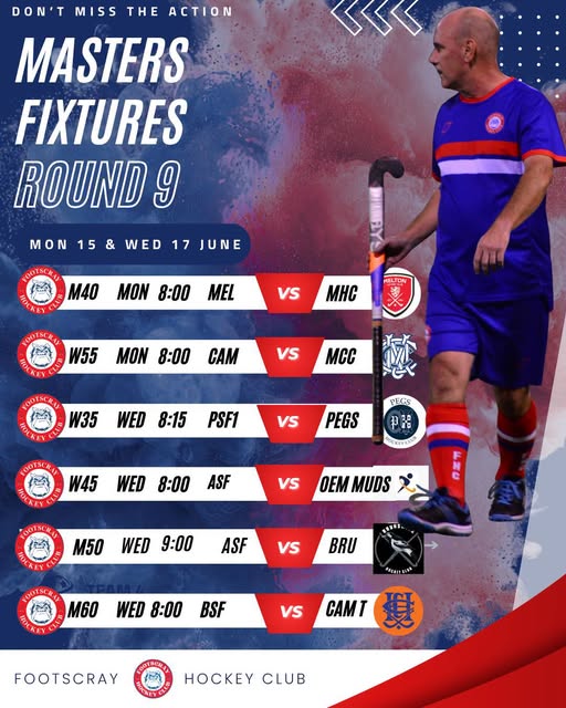 Check out the Masters fixtures for this week, Round 9!