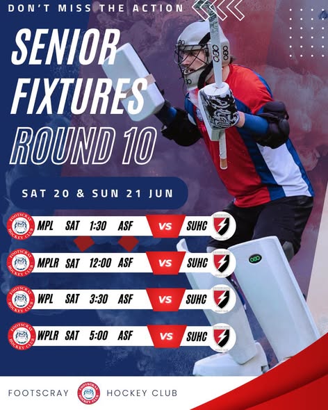 Senior Fixtures for Round 10