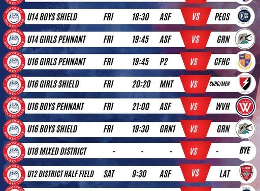 Round 8 Junior Fixtures
