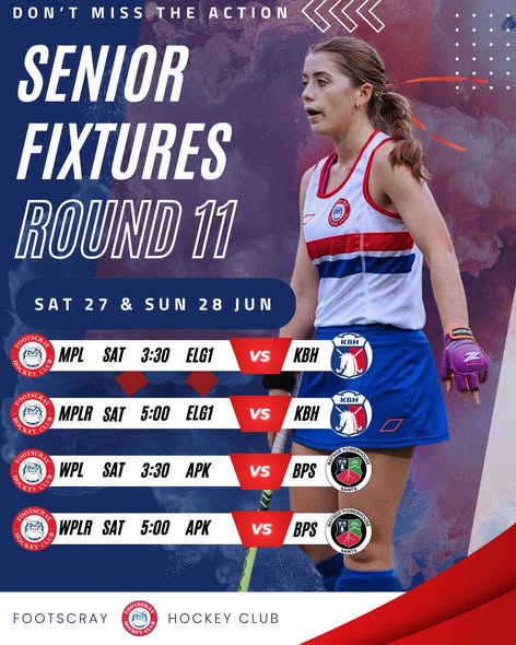 Round 11 Senior Fixture