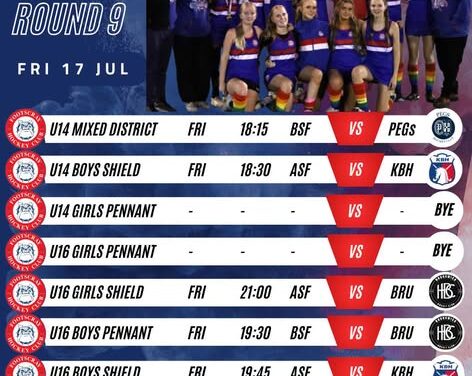 Round 9 Junior Fixtures!