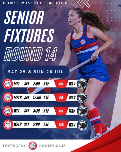 Round 14 Senior Fixtures