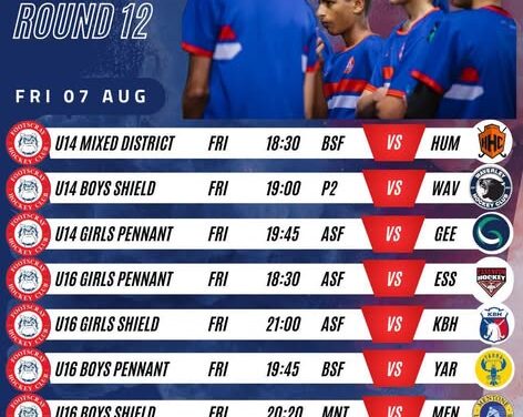 Junior Round 12 Fixtures