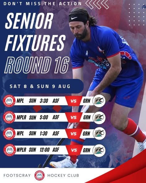 Round 16 Seniors Fixtures