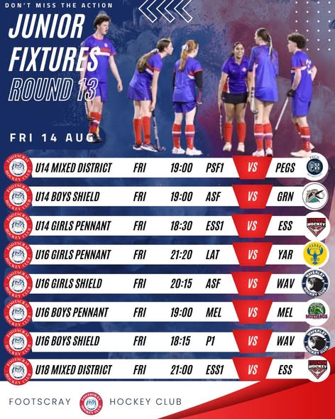 Round 13 Juniors Fixtures!