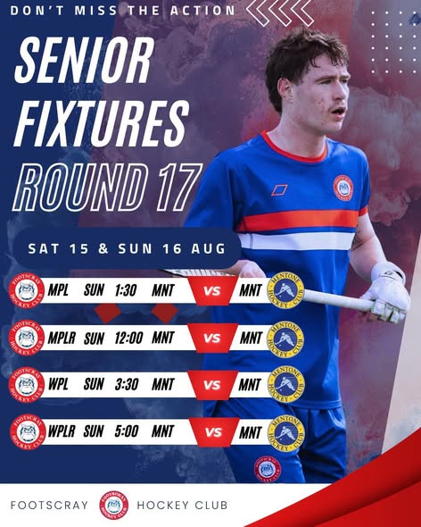 Round 17 Senior Fixtures