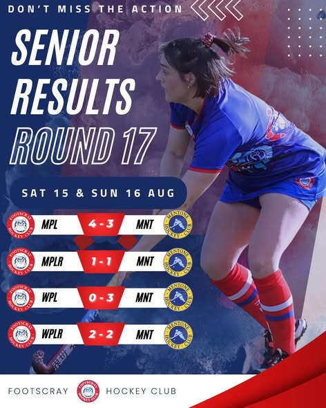 Round 17 Senior Results