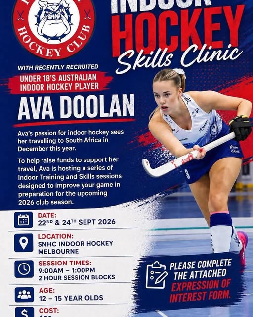🏑🔥 INDOOR HOCKEY SKILLS CLINIC WITH AVA DOOLAN! 🔥🏑
