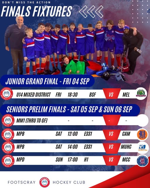 Senior and Junior Finals Fixtures