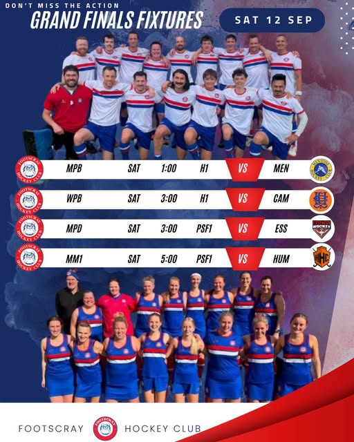 Grand Finals Fixtures this Saturday