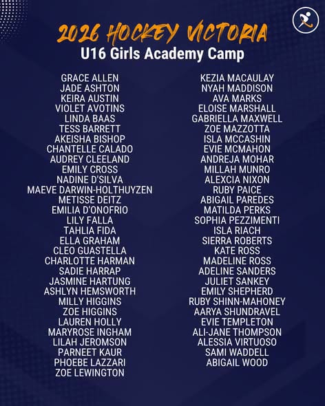 💙❤️ U16 ACADEMY CAMP SELECTIONS 🏑